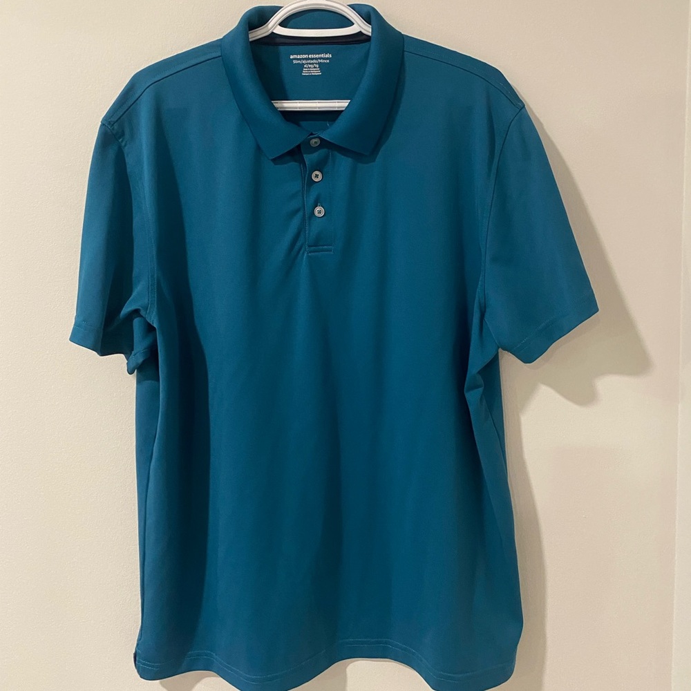 Mens Blue golf shirt from Amazon. Size XL but fits more like a large